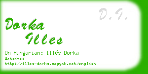 dorka illes business card
